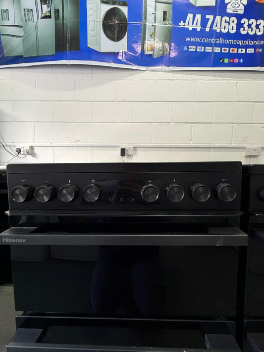Refurbished Hisense HDCEC6C20B 60cm Electric Cooker with Ceramic Hob - Black