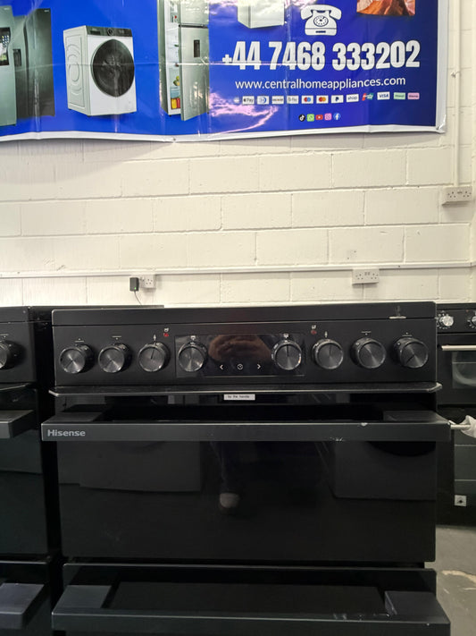 Refurbished Hisense HDCEC6C20B 60cm Electric Cooker with Ceramic Hob - Black