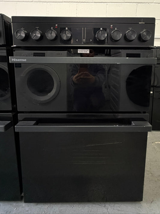 Refurbished Hisense HDCEC6C20B 60cm Electric Cooker with Ceramic Hob - Black
