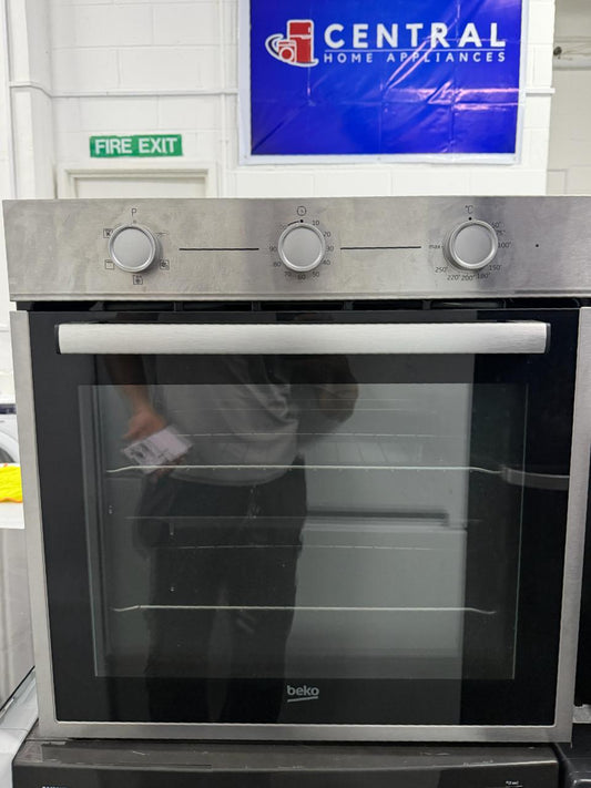 Refurbished Beko BBIF16100X Built-In Single Electric Oven - Stainless Steel