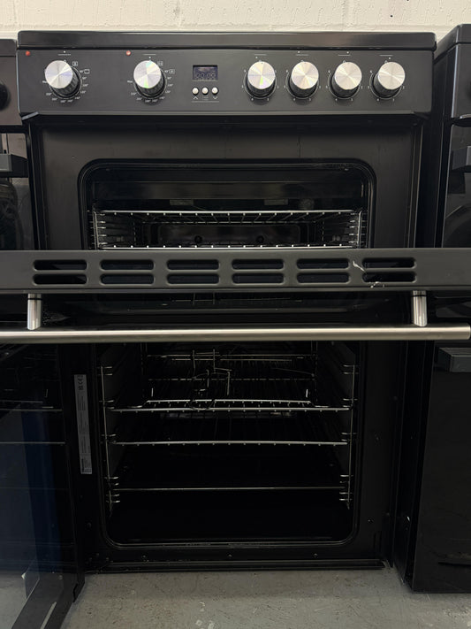 Refurbished Hisense HDE3211BBUK 60cm Electric Cooker With Ceramic Hob - Black