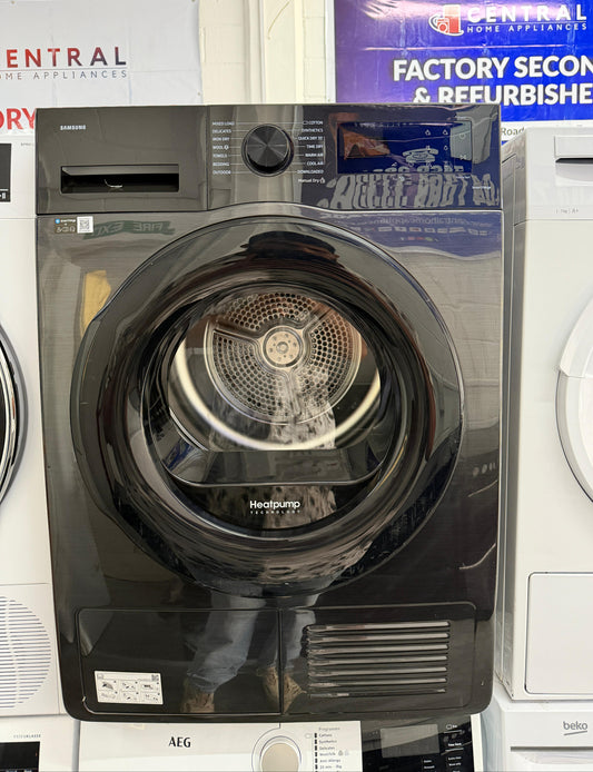 Refurbished Samsung DV80CGC0B0AE 8kg Heat Pump Tumble Dryer - Black