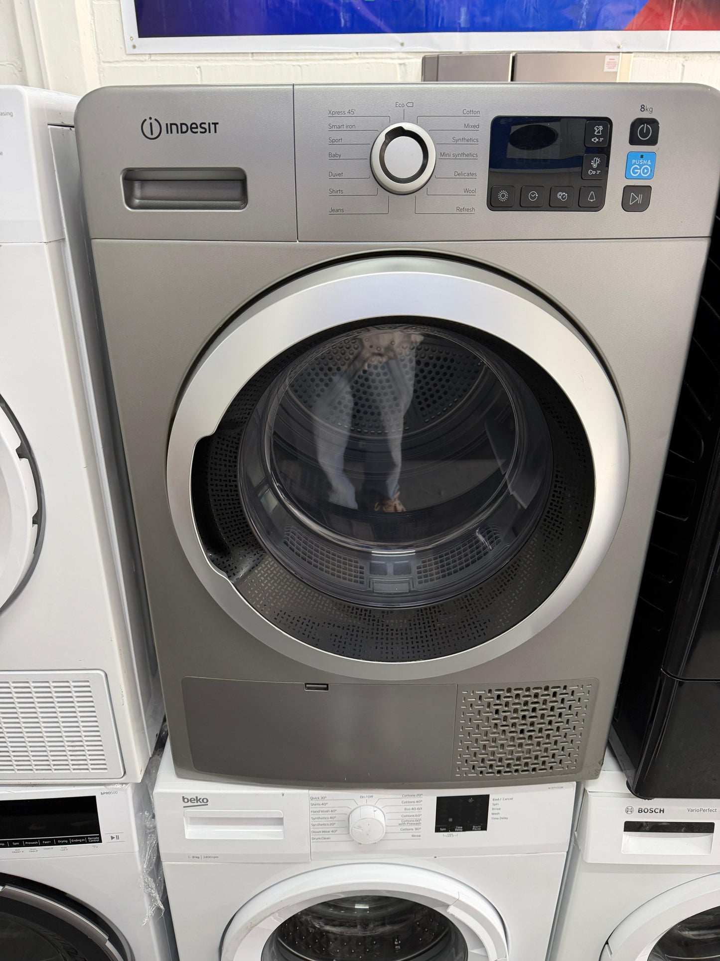 Refurbished Indesit YTM1182SSX 8kg Heat Pump Tumble Dryer - Silver