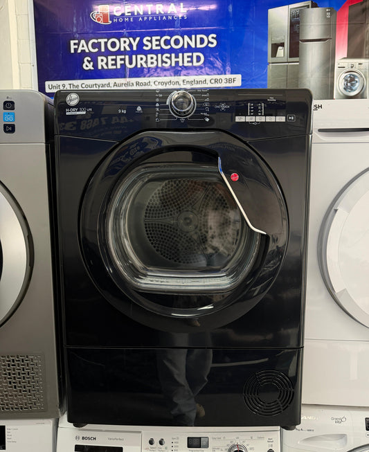 Refurbished Hoover HLEC9DGB-80 9kg Condenser Tumble Dryer - Black