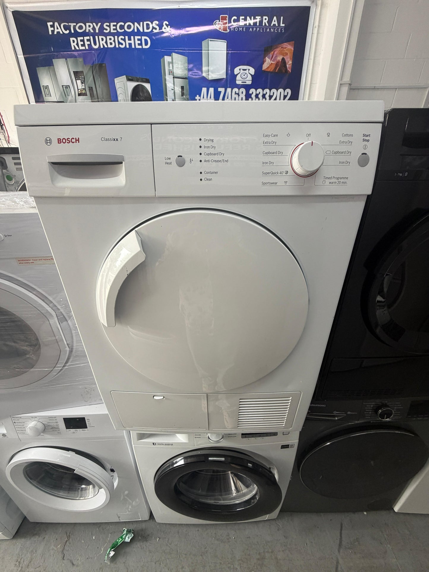 Refurbished Bosch WTE84106GB 7kg Condenser Tumble Dryer - White