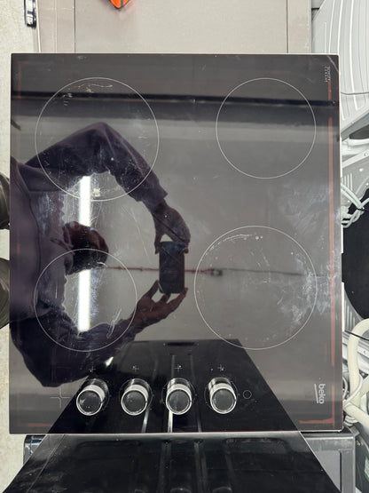 Refurbished Beko HCC64103 60cm Ceramic Hob - Black