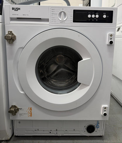 Refurbished Bush WMSAEINT712W 7Kg 1200RPM Integrated Washing Machine – White