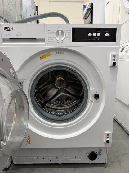 Refurbished Bush WMSAEINT712W 7Kg 1200RPM Integrated Washing Machine – White