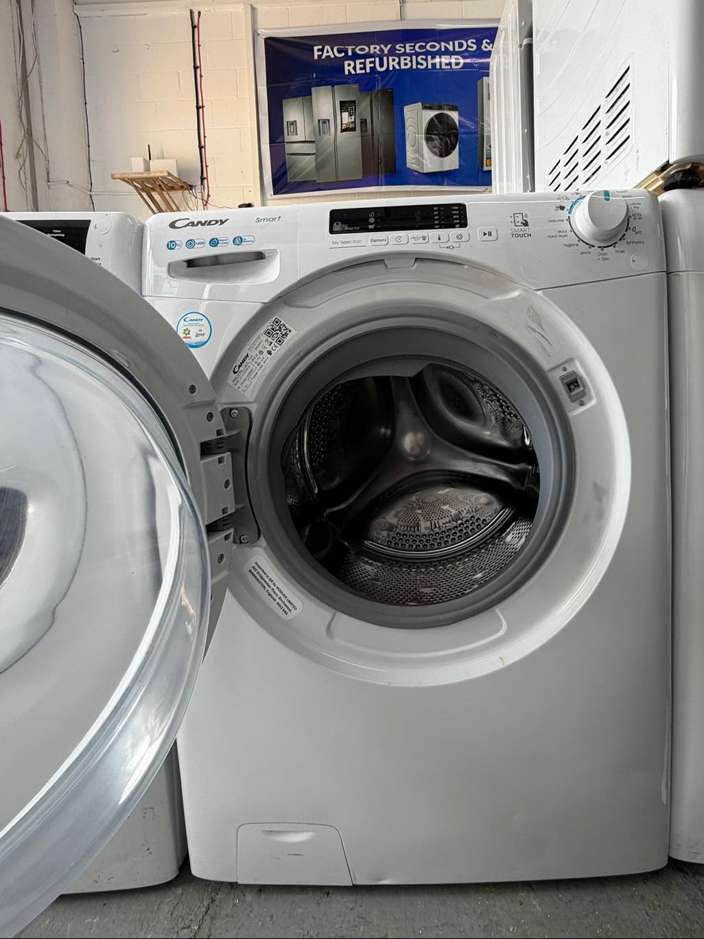 Refurbished Candy CS14102DWE 10Kg 1400RPM Washing Machine – White