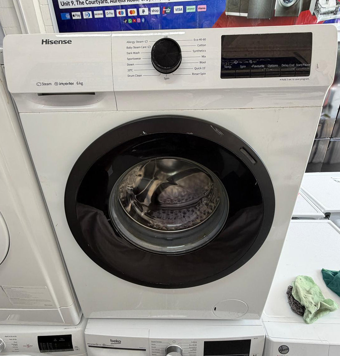 Refurbished Hisense WFQP6012EVM 6kg 1200 Spin Washing Machine - White