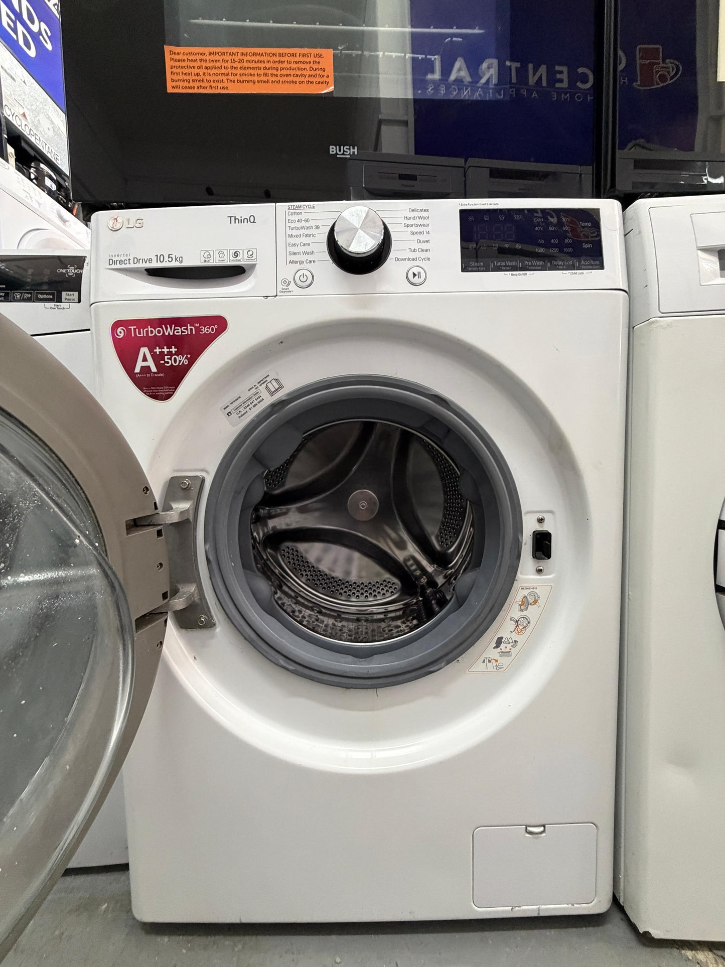 Refurbished LG F6V1010WTSE 10.5Kg 1400RPM Washing Machine – White