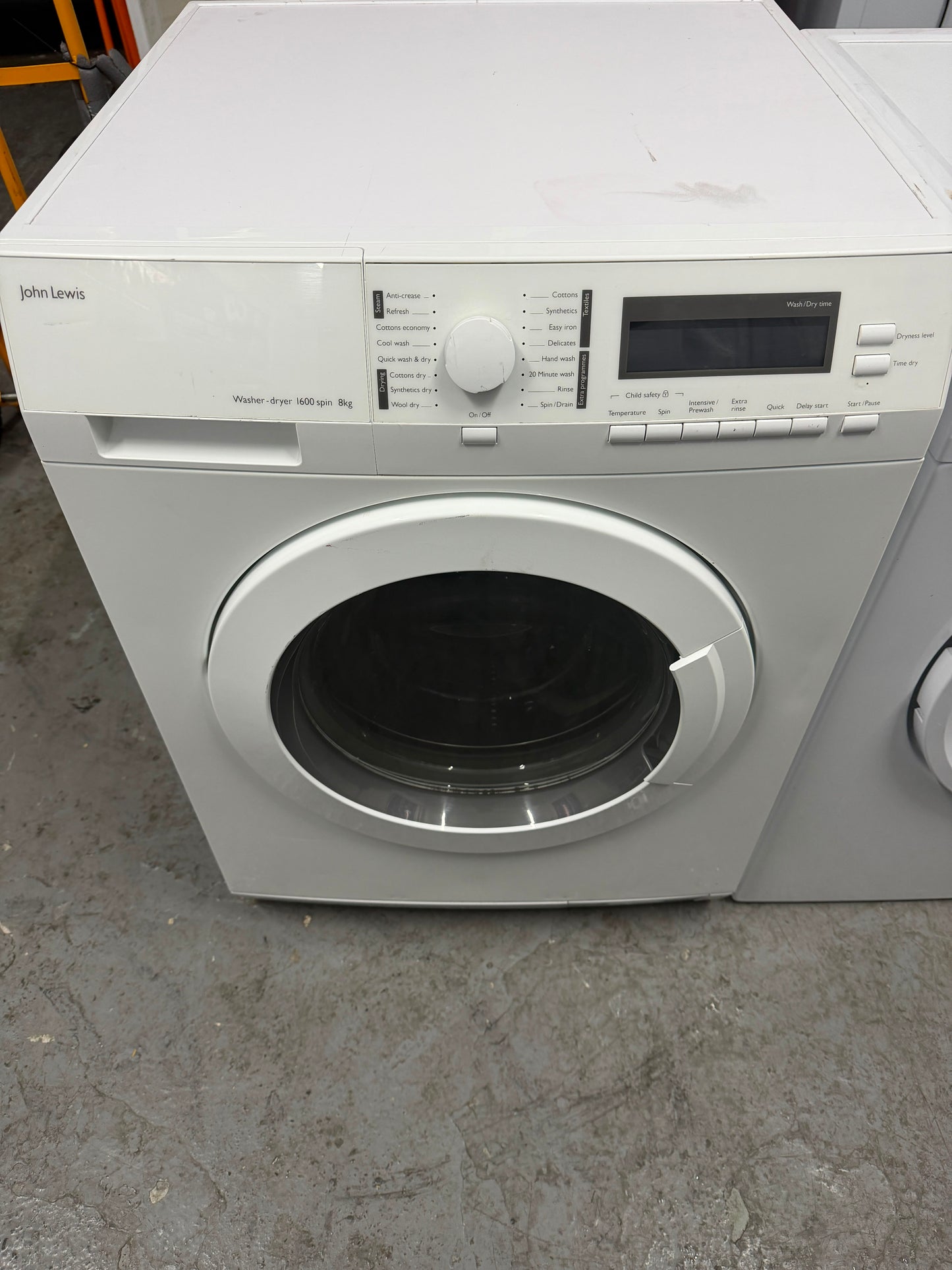 Refurbished John Lewis JLWD1612 8kg Wash 6kg Dry 1600 Spin Washer Dryer - White