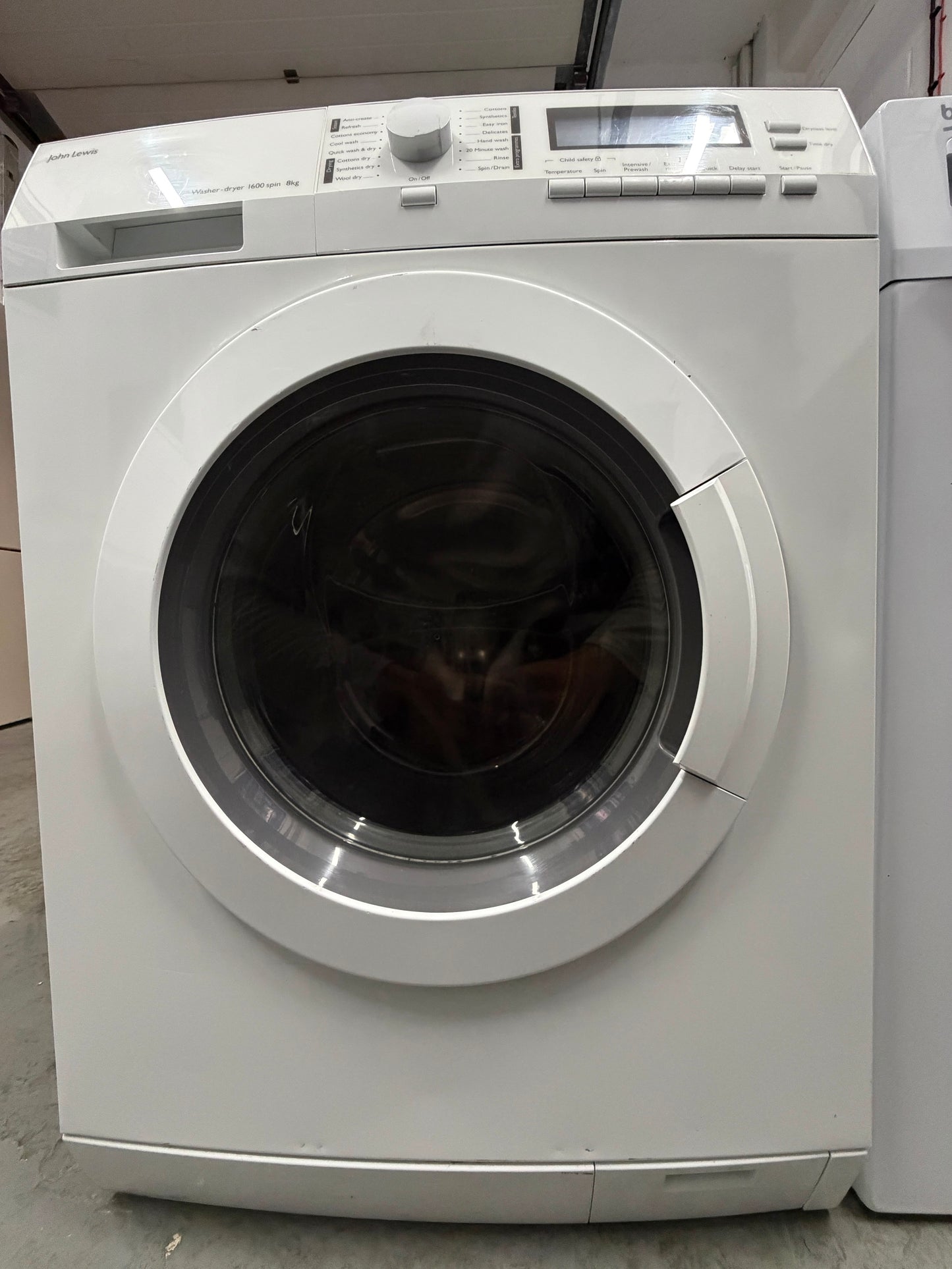Refurbished John Lewis JLWD1612 8kg Wash 6kg Dry 1600 Spin Washer Dryer - White