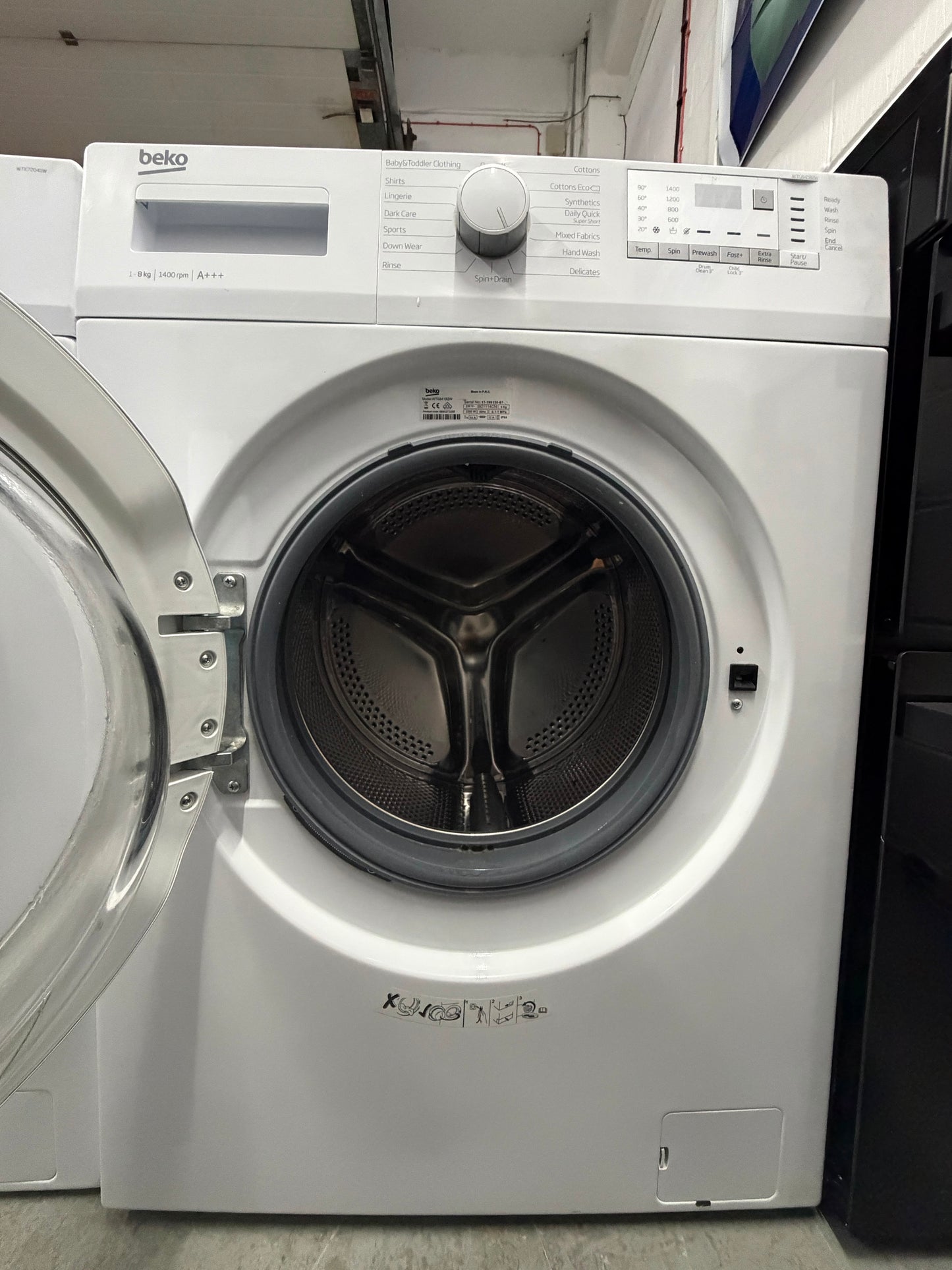 Refurbished Beko WTG841B2W 8kg 1400 Spin Washing Machine - White