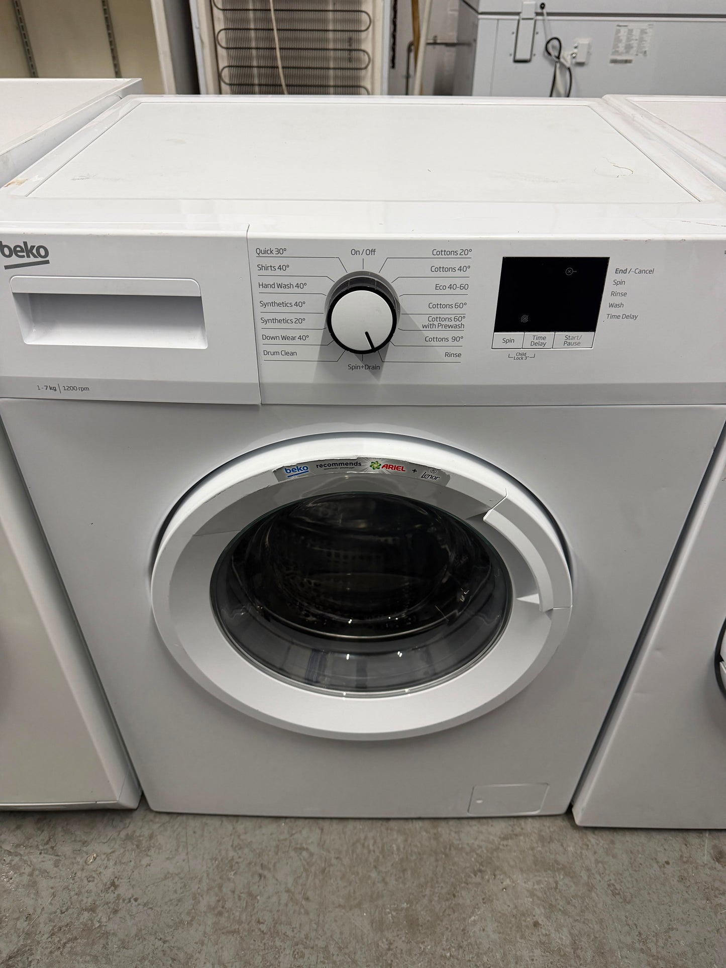 Refurbished Beko WTK72041W 7kg 1200 Spin Washing Machine - White