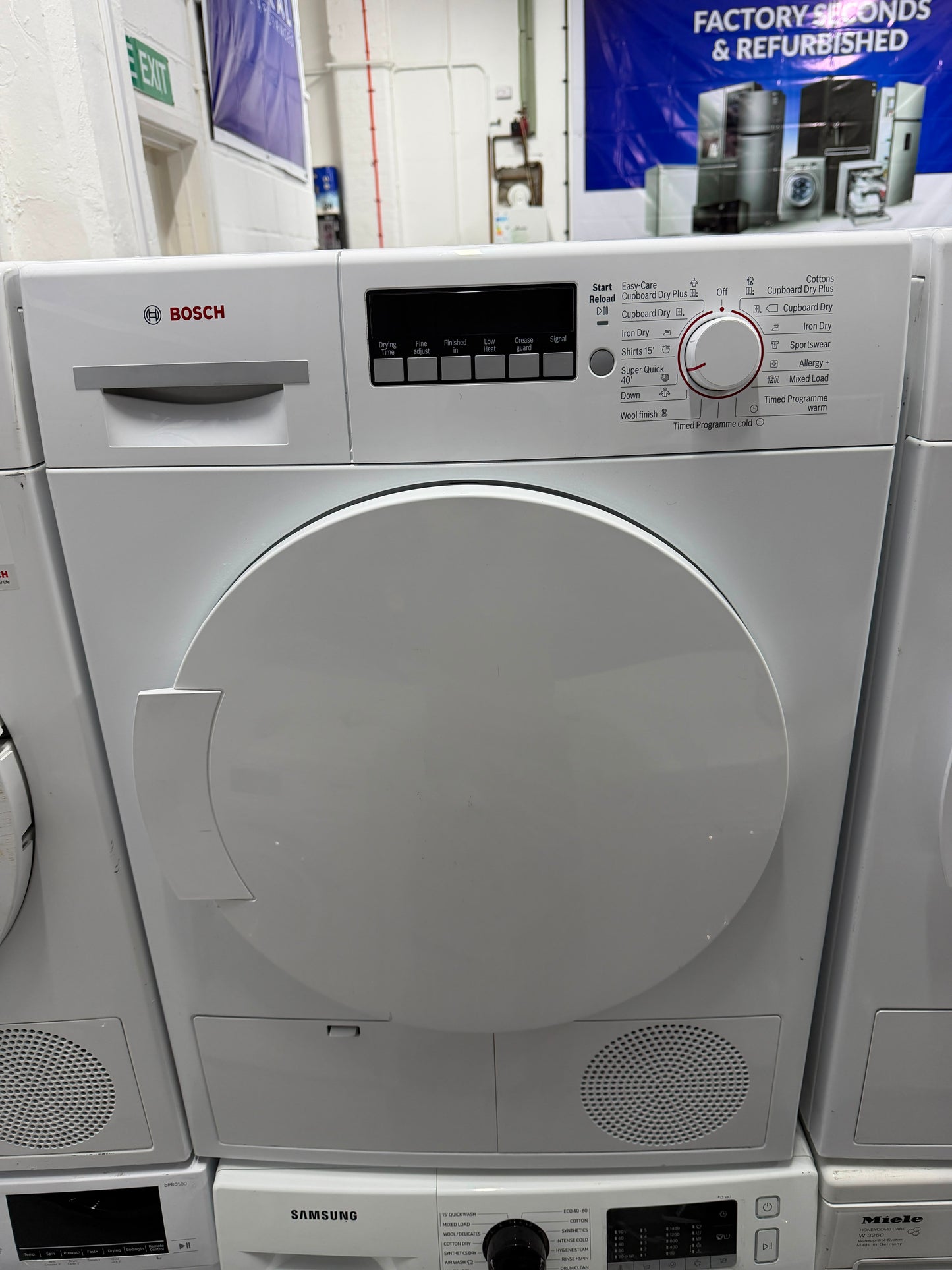 Refurbished Bosch WTB84200GB 8kg Condenser Tumble Dryer - White