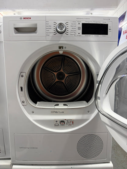 Refurbished Bosch WTW87560GB Series 8 9kg Heat Pump Tumble Dryer - White