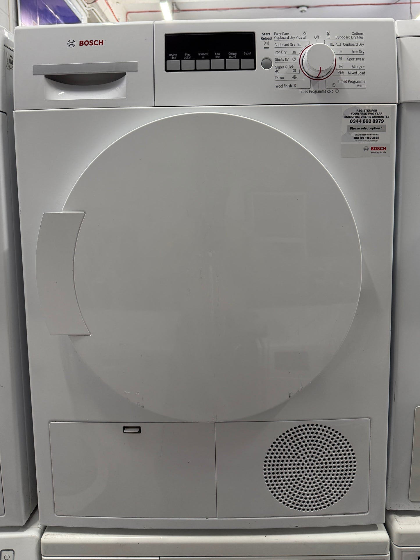 Refurbished Bosch WTB84200GB 8kg Condenser Tumble Dryer - White