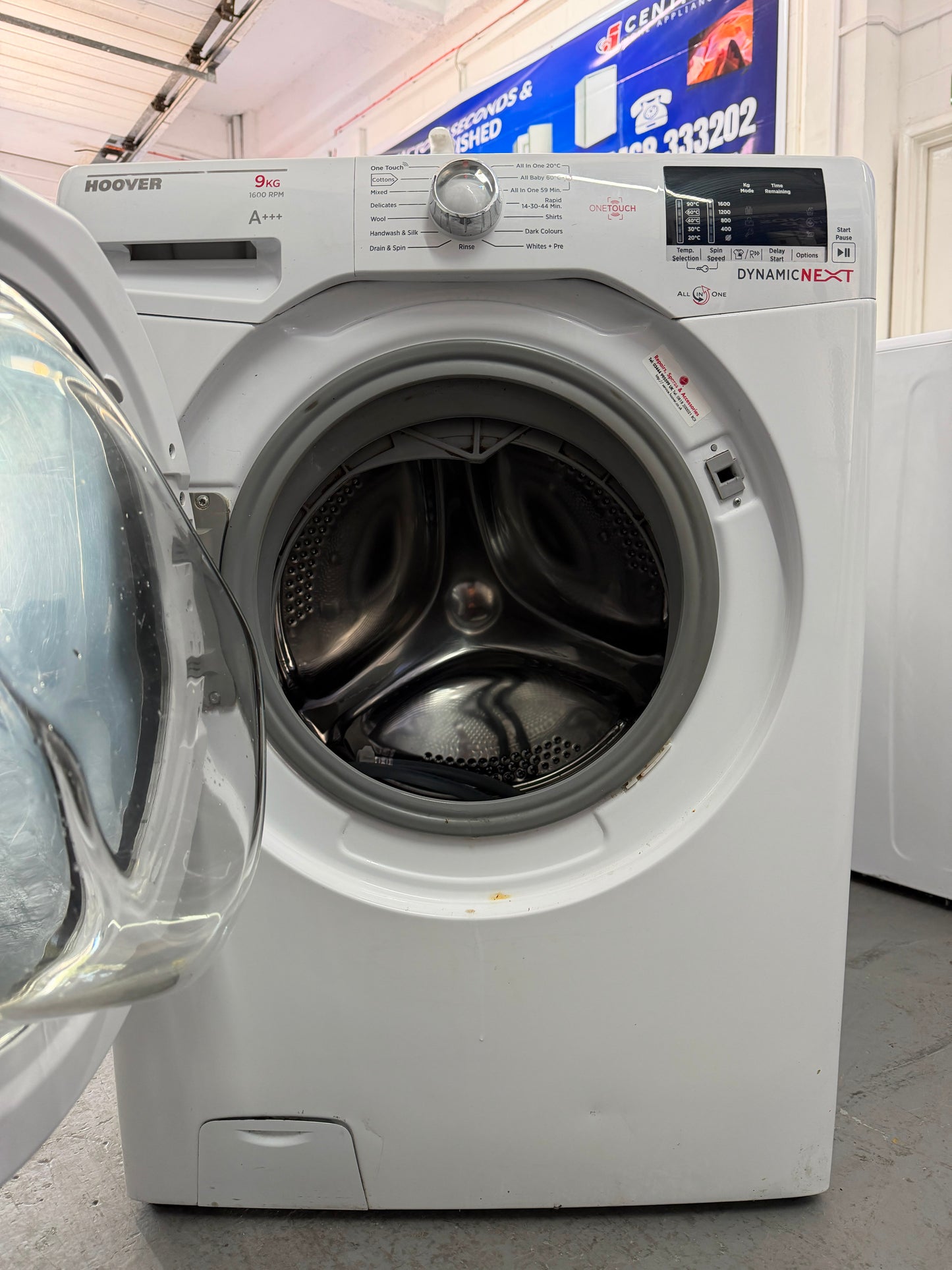 Refurbished Hoover DXOC69AFN3 9Kg 1600RPM Washing Machine – White