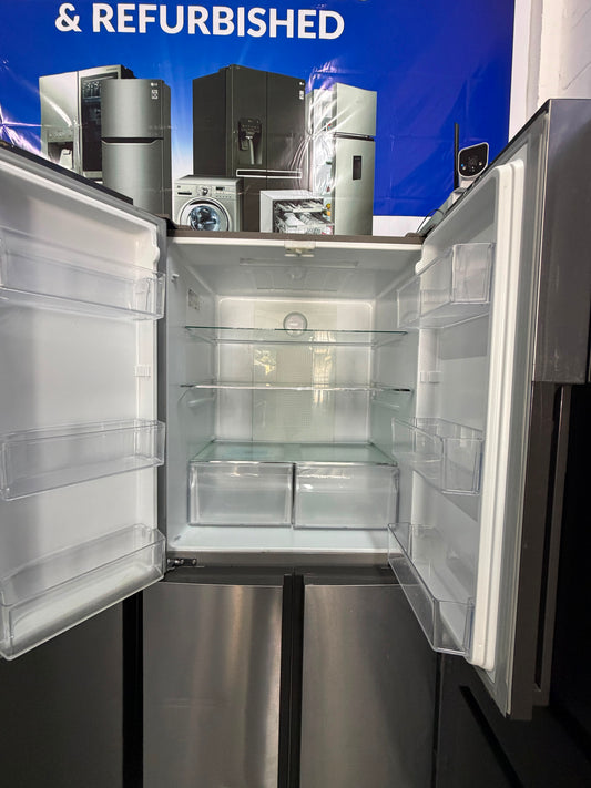 Refurbished Haier HTF-456DM6 456L French Door Fridge Freezer – Silver