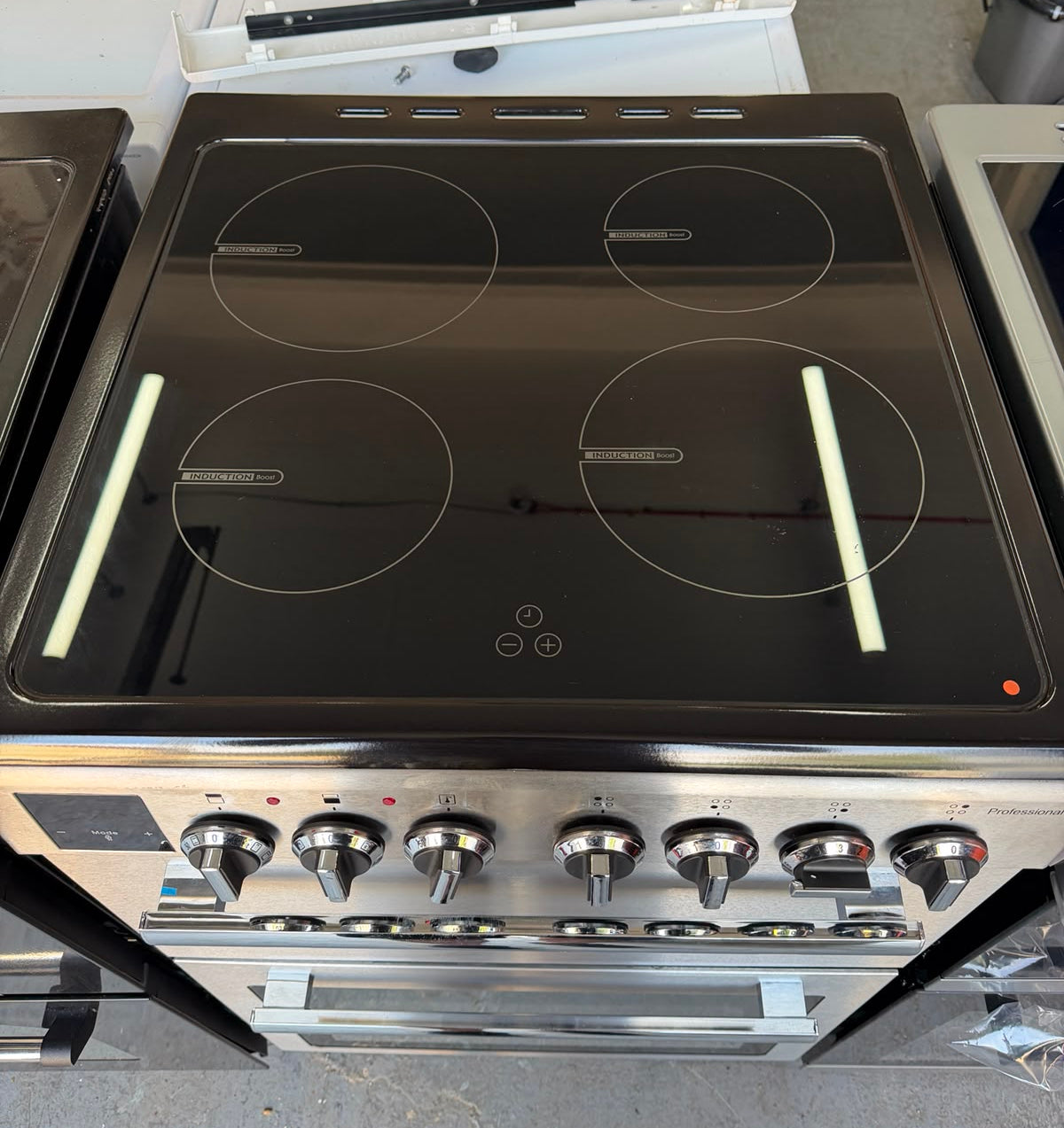 Rangemaster PROPL60EISS/C Professional Plus 60cm Double Oven Electric Induction Cooker – Chrome – Unused Grade A