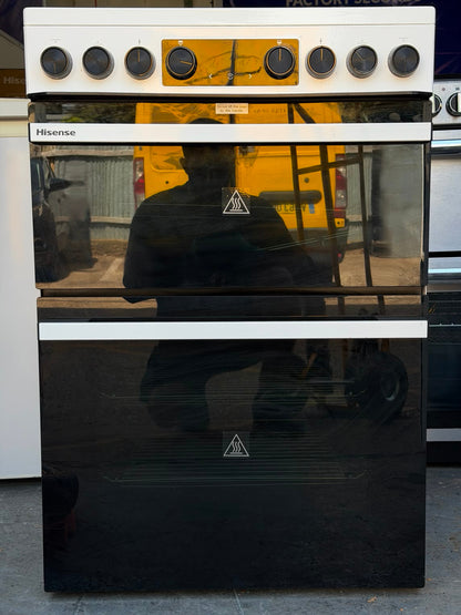 Hisense HDCEC6C20W 60cm Double Oven Electric Ceramic Cooker – White – Unused Grade A