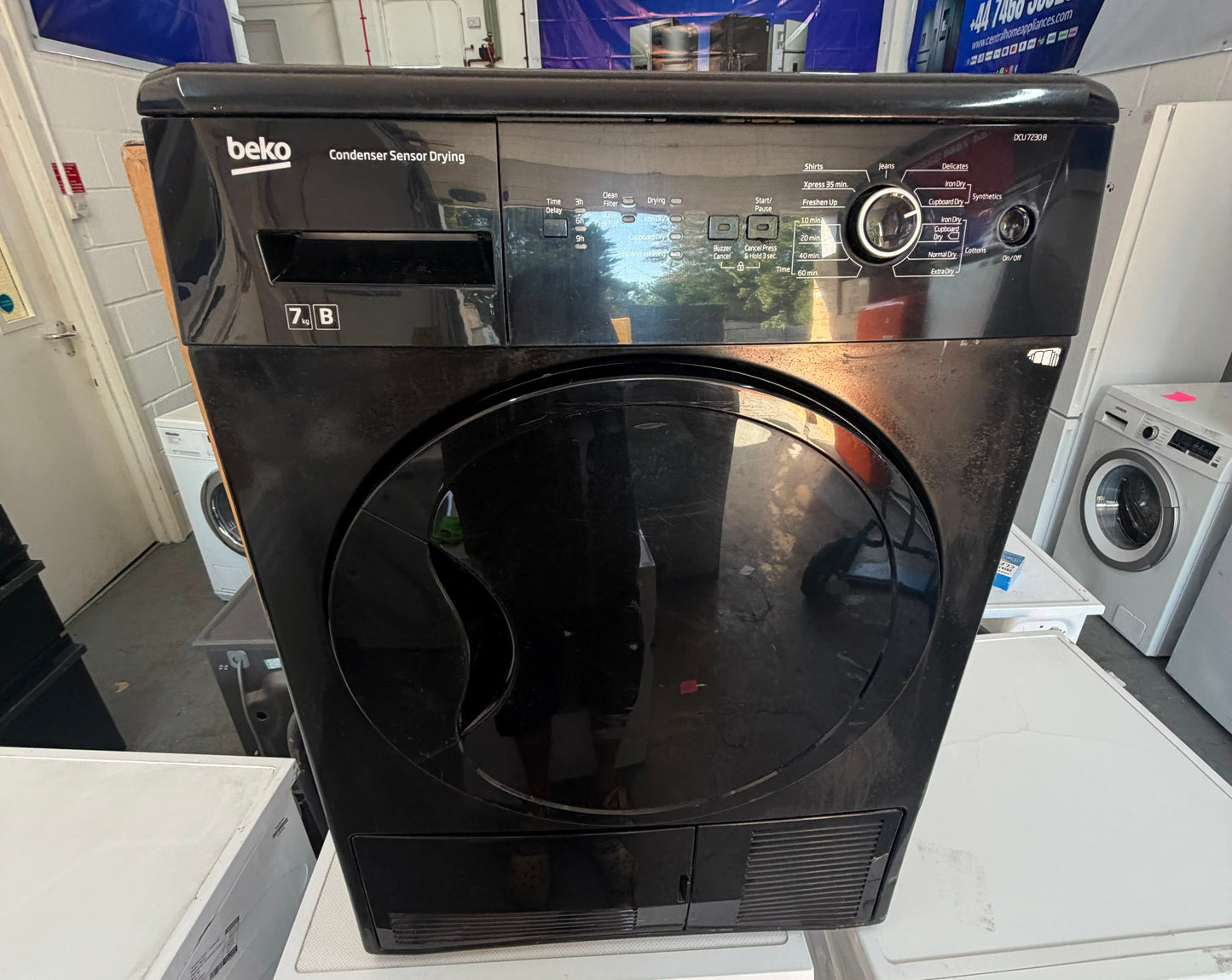 Refurbished Beko DCU7230B 7kg Condenser Tumble Dryer - Black