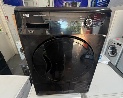 Refurbished Beko DCU7230B 7kg Condenser Tumble Dryer - Black