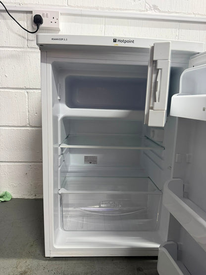 Refurbished Hotpoint RSAAV22P 110L Under Counter Fridge with Ice Box – White