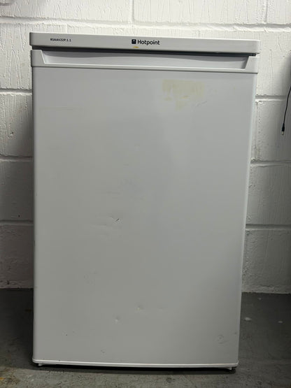 Refurbished Hotpoint RSAAV22P 110L Under Counter Fridge with Ice Box – White