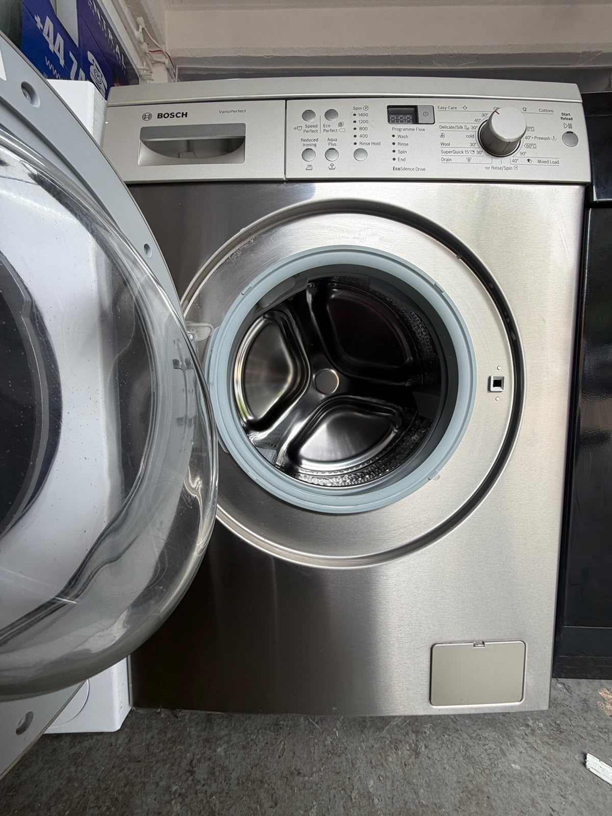 Refurbished Bosch WAQ2836SGB 8Kg 1400RPM Washing Machine – Silver Inox