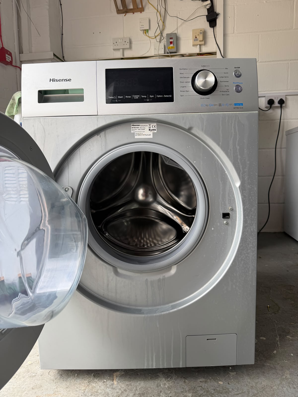 Refurbished Hisense WFP8014VS 8Kg 1400RPM Washing Machine – Silver