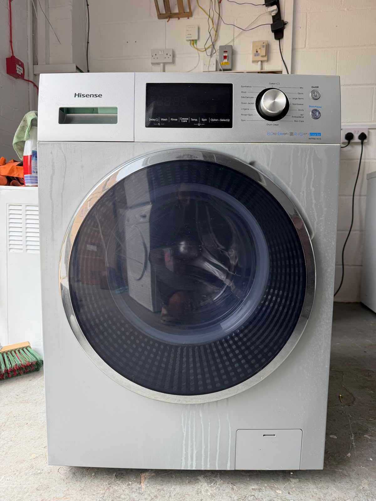 Refurbished Hisense WFP8014VS 8Kg 1400RPM Washing Machine – Silver