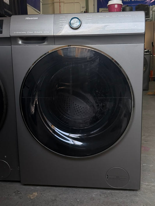 Refurbished Hisense WDQA1014EVJM 10Kg/6Kg 1400RPM Washer Dryer - Grey