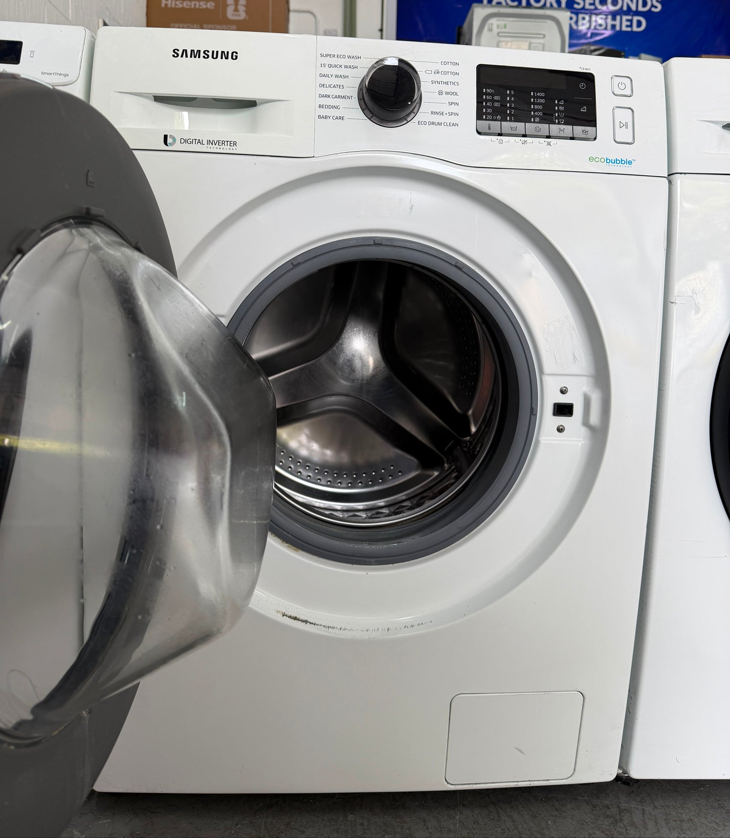 Refurbished Samsung WW90TA046AE 9Kg 1400RPM Washing Machine – White