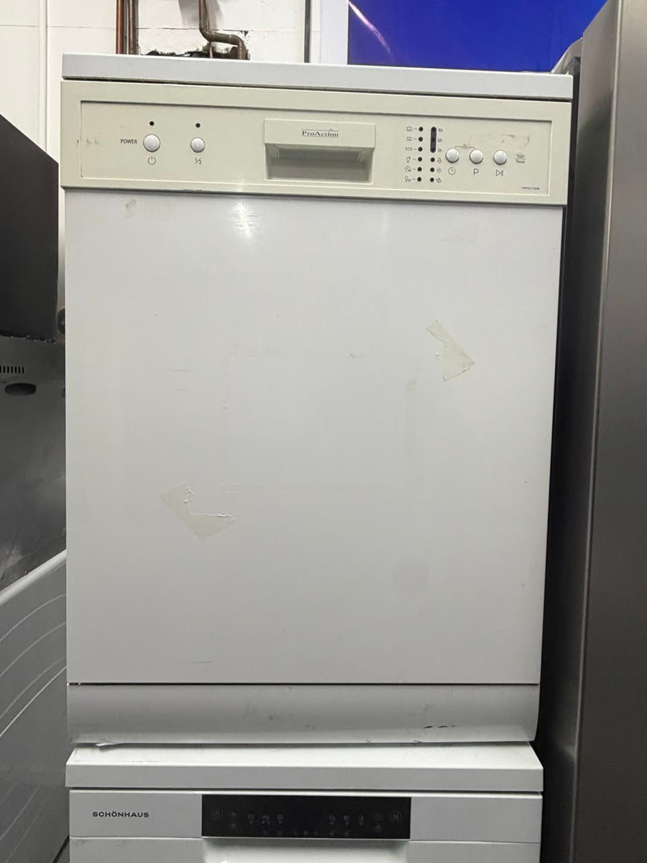Refurbished ProAction PRFS126W 12 Place Settings Freestanding Dishwasher – White