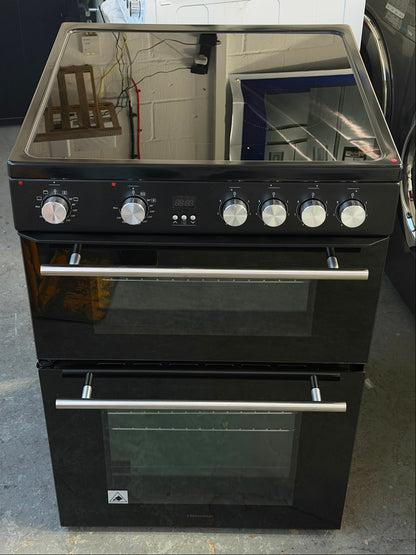 Hisense HDE3211BBUK 60cm Double Oven Electric Ceramic Cooker - New Grade A - Black