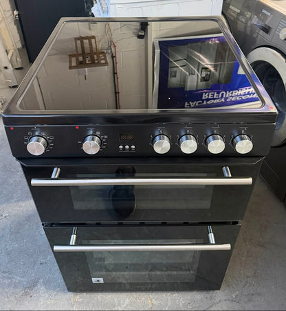 Hisense HDE3211BBUK 60cm Double Oven Electric Ceramic Cooker - New Grade A - Black