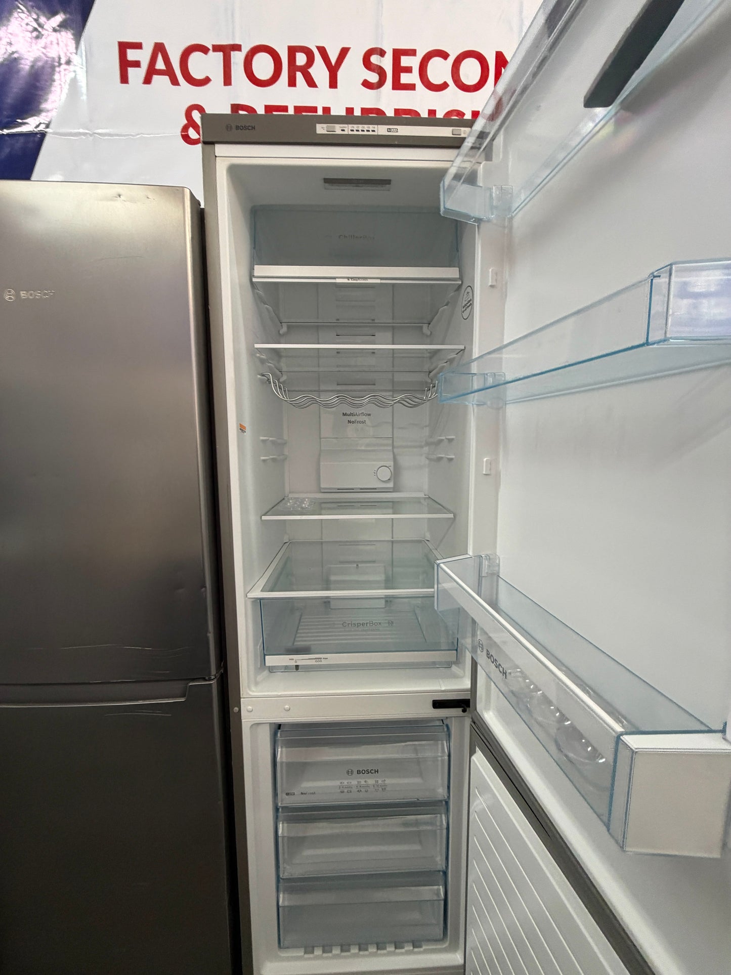 Refurbished Bosch KGN39VL31G 354L 70/30 Frost Free Fridge Freezer – Inox Look