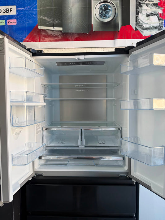 Refurbished Hisense RF540N4WFE 480L French Door Fridge Freezer - Black