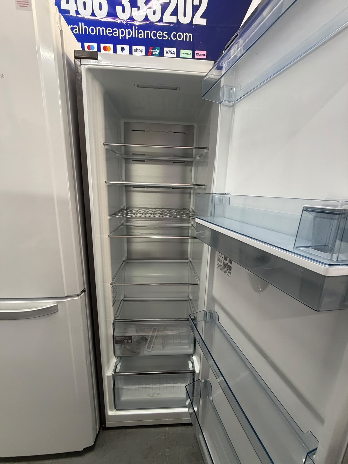 Refurbished Kenwood KTLD60X20 370L Tall Fridge - Silver