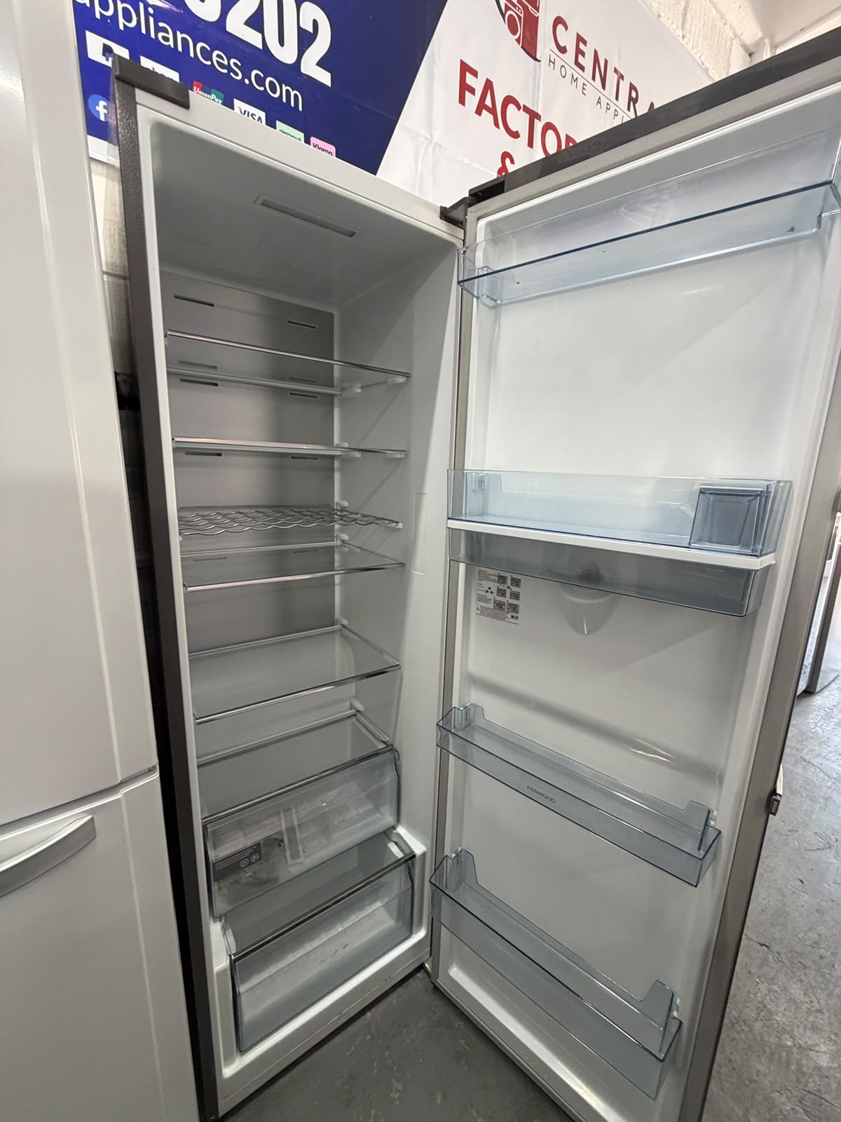 Refurbished Kenwood KTLD60X20 370L Tall Fridge - Silver