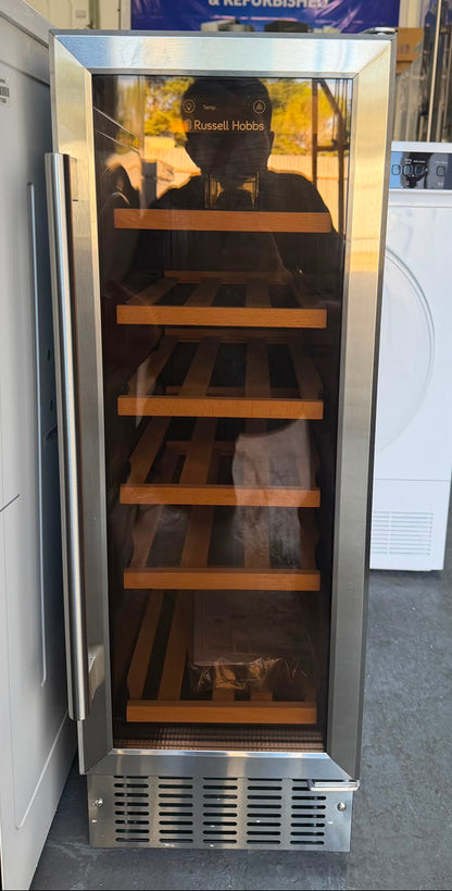 Russell Hobbs RHBI18WC1SS 18 Bottle Built-In Wine Cooler - Stainless Steel - Unused Grade A