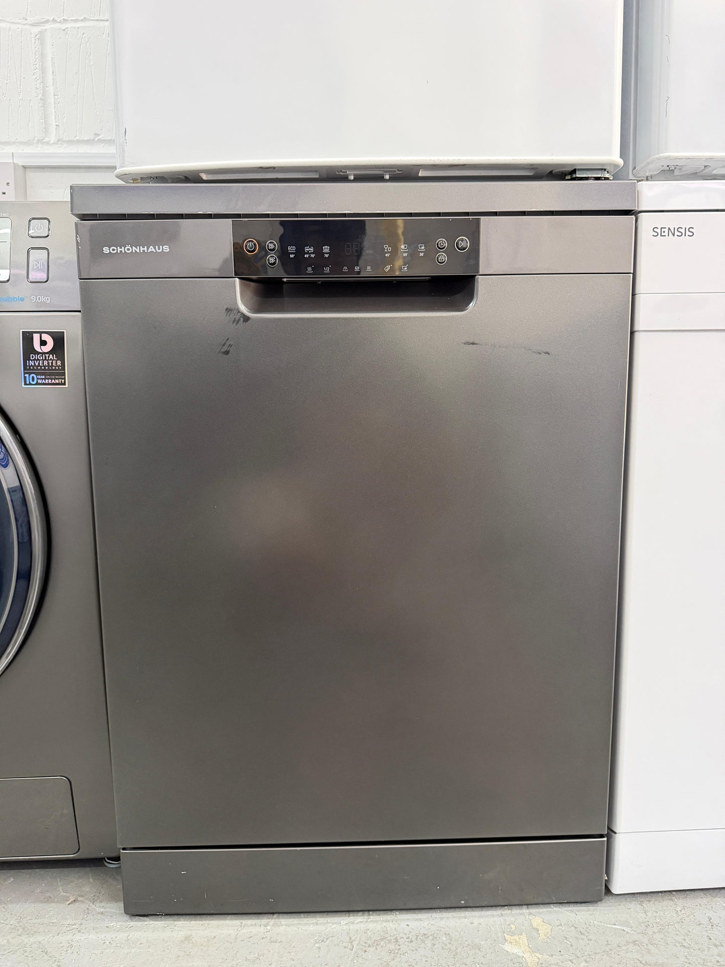 Refurbished Schönhaus DWSF0115FSBG 15 Place Settings Freestanding Dishwasher - Graphite