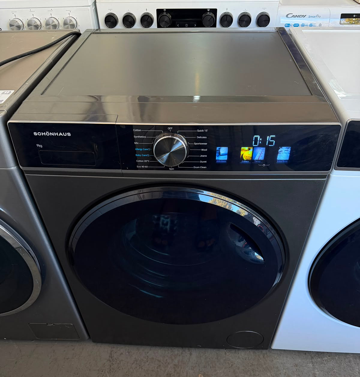 Schönhaus WMSF01914AG 9kg 1400RPM Washing Machine - Graphite - Unused Grade A