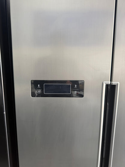 Refurbished Hoover HHSBSO6174XWDK 521L American-Style Fridge Freezer - Silver