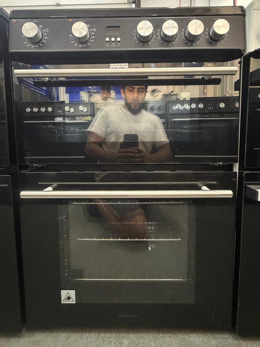 Hisense HDE3211BIBUK 60cm Double Oven Electric Induction Cooker - New Grade A - Black