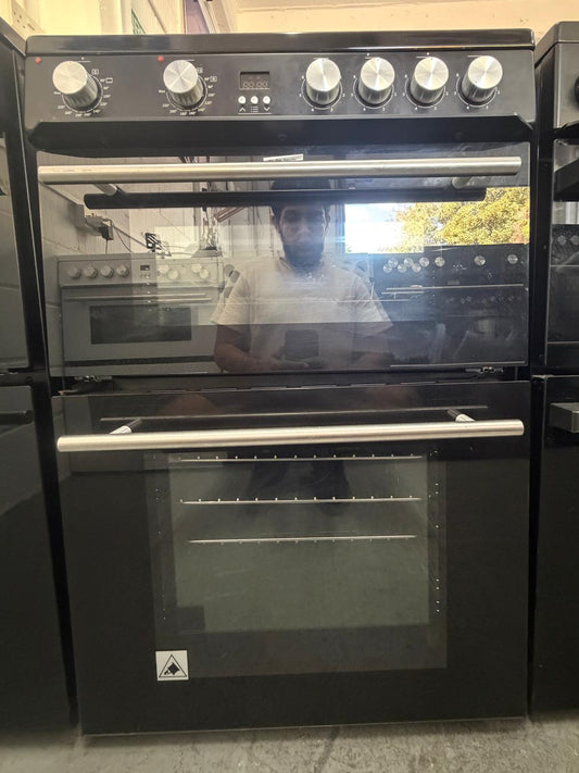 Hisense HDE3211BBUK 60cm Double Oven Electric Ceramic Cooker - New Grade A - Black