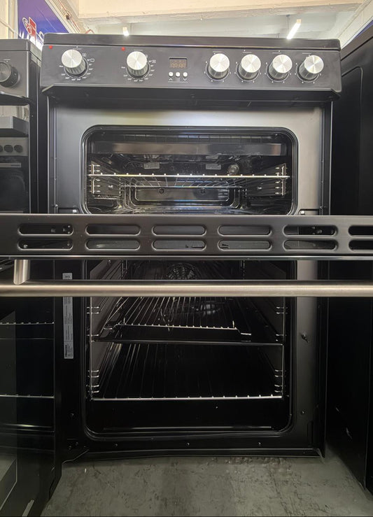 Hisense HDE3211BBUK 60cm Double Oven Electric Ceramic Cooker - New Grade A - Black