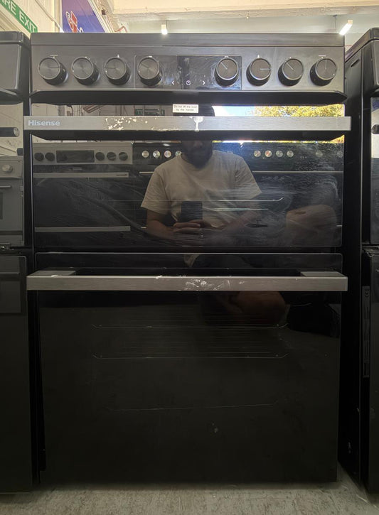 Hisense HDCEC6C20B 60cm Double Oven Electric Ceramic Cooker - New Grade B - Black